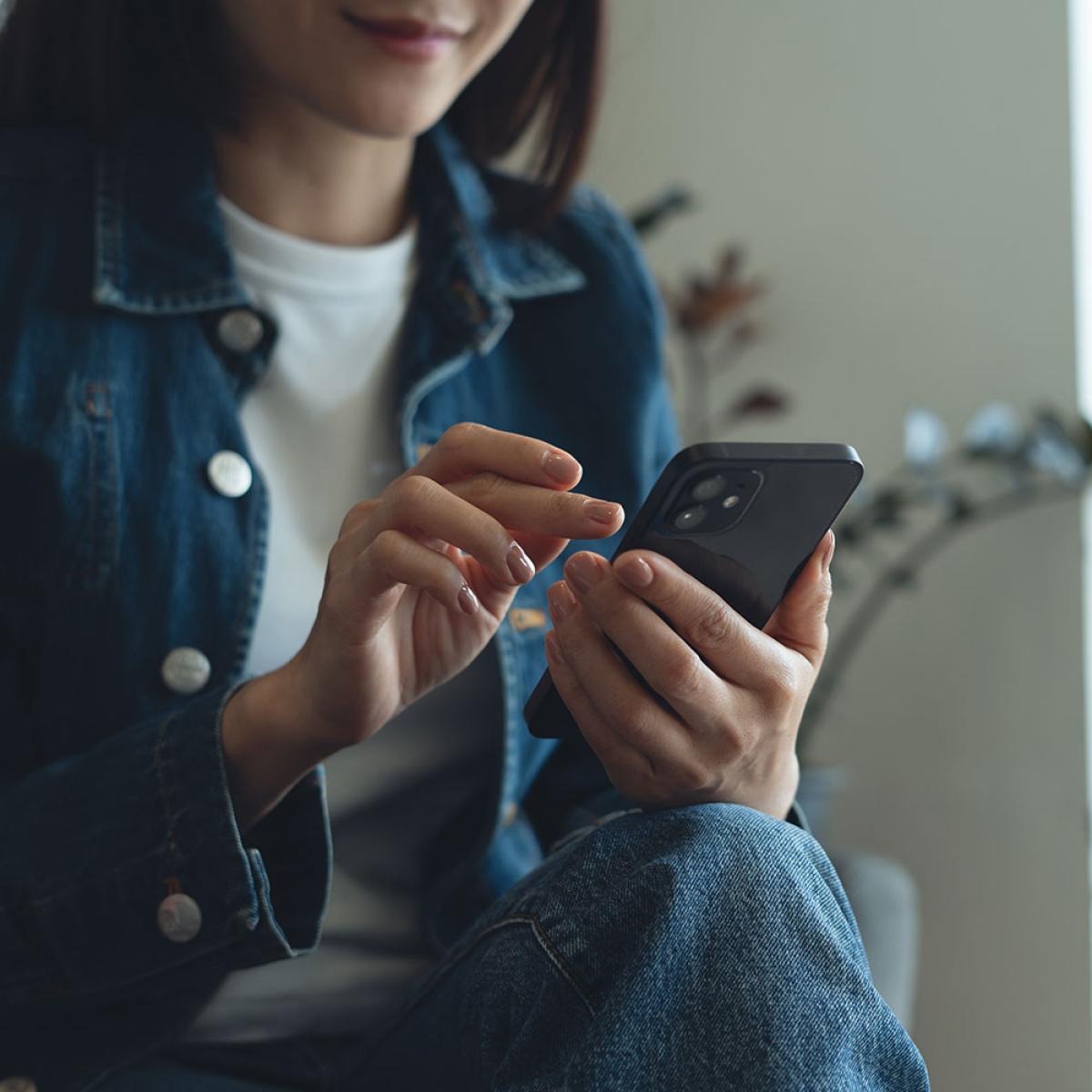 woman using mobile phone